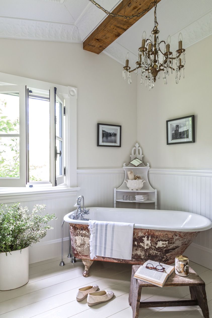 Bathroom Windows with no Window Treatments