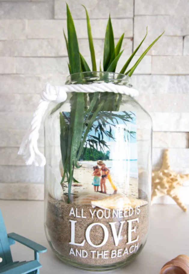 Beach Photo Display Jar