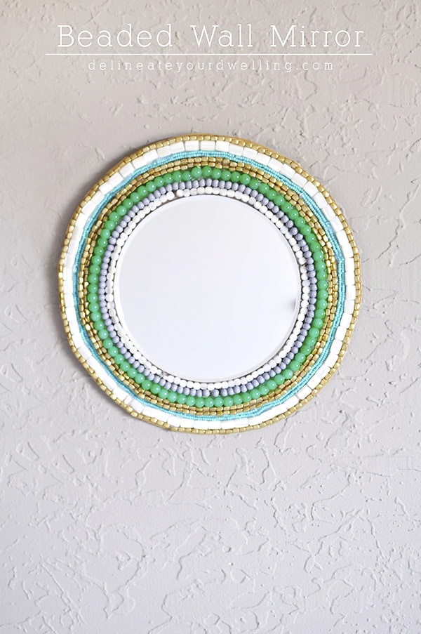 Bead wall mirror