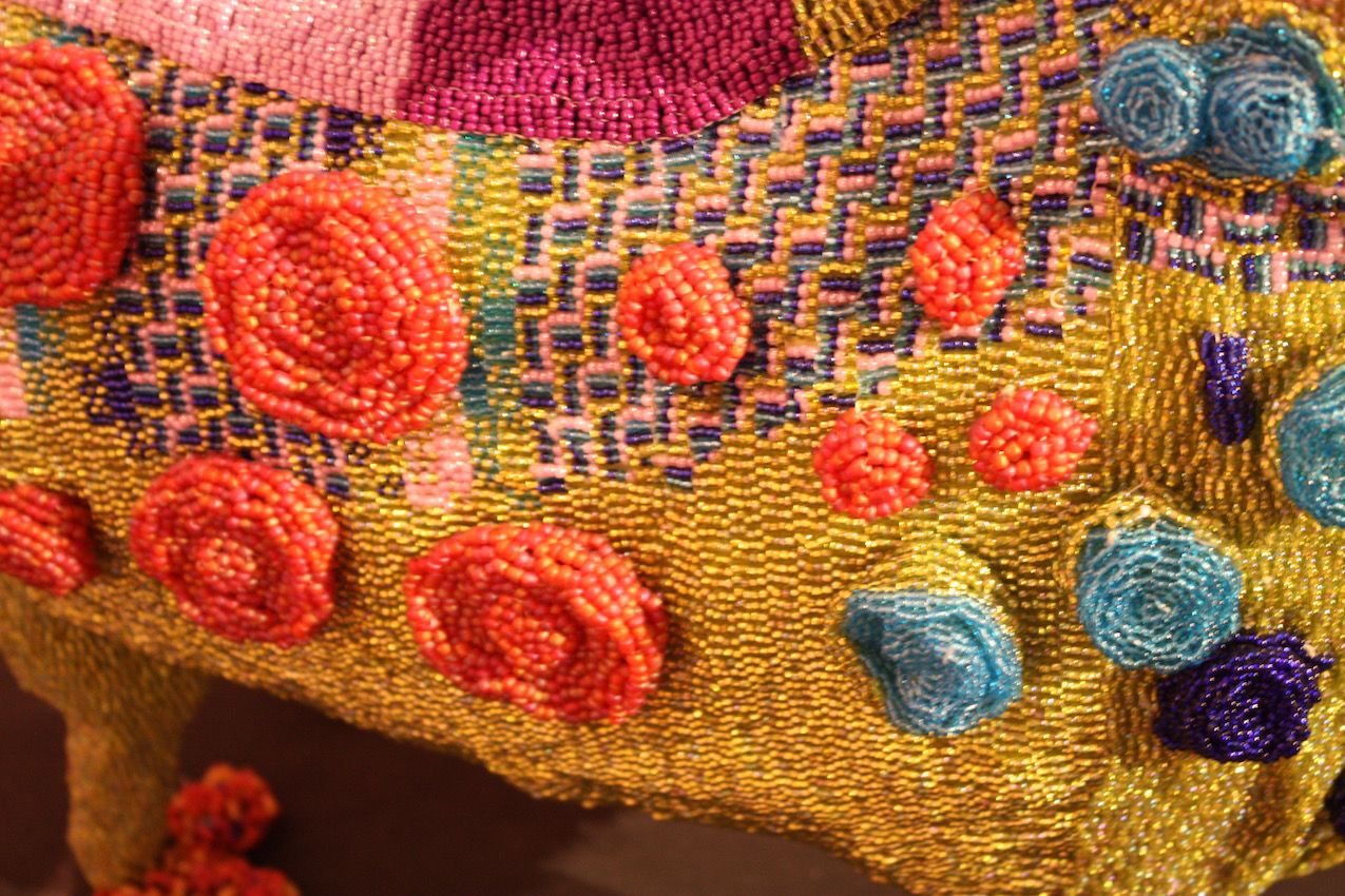 Again, the beading by the African artists is three-dimensional, intricate and interesting.