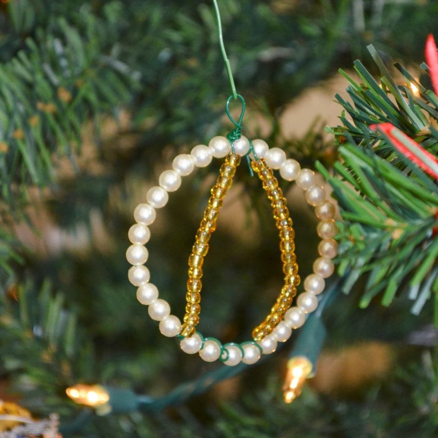 Beaded Christmas Tree Ornament