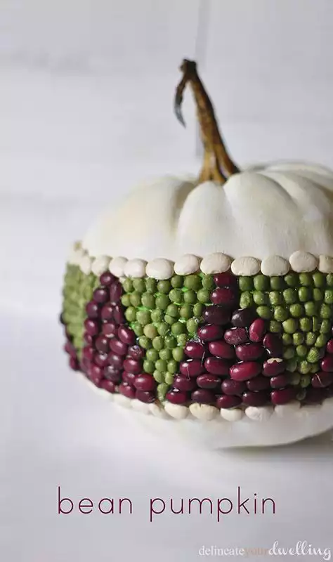 Bean pumpkin craft