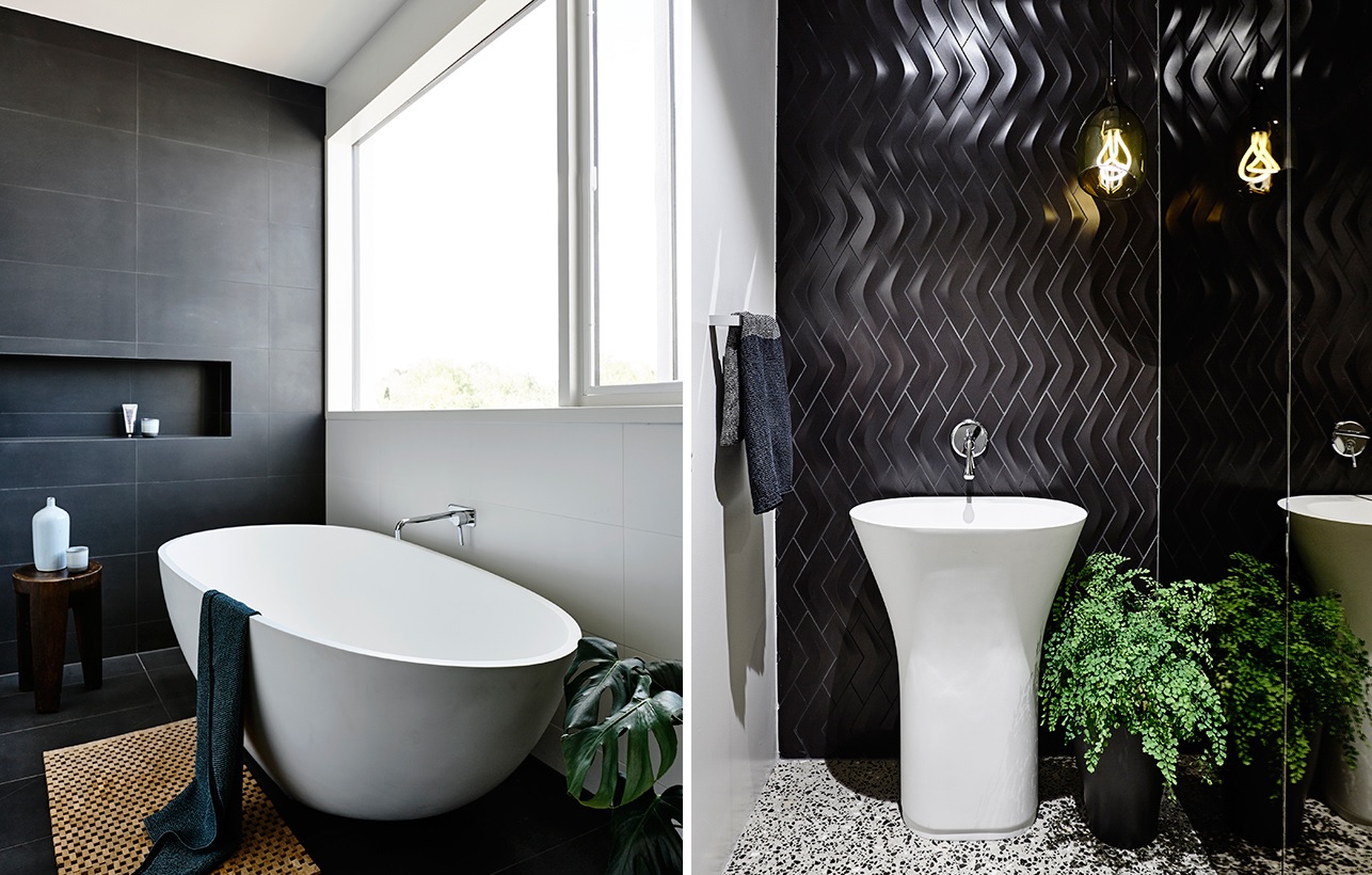 Beautiful Black Bathroom Accent