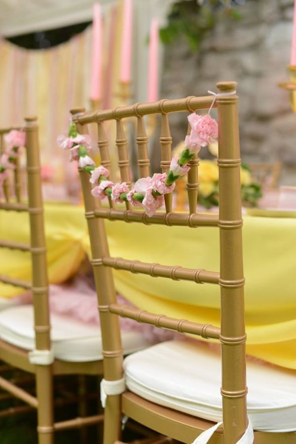 Beautiful floral chair garlands