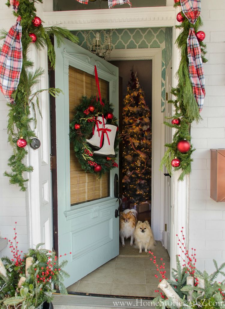 DIY Christmas wreath idea using unconventional ornaments