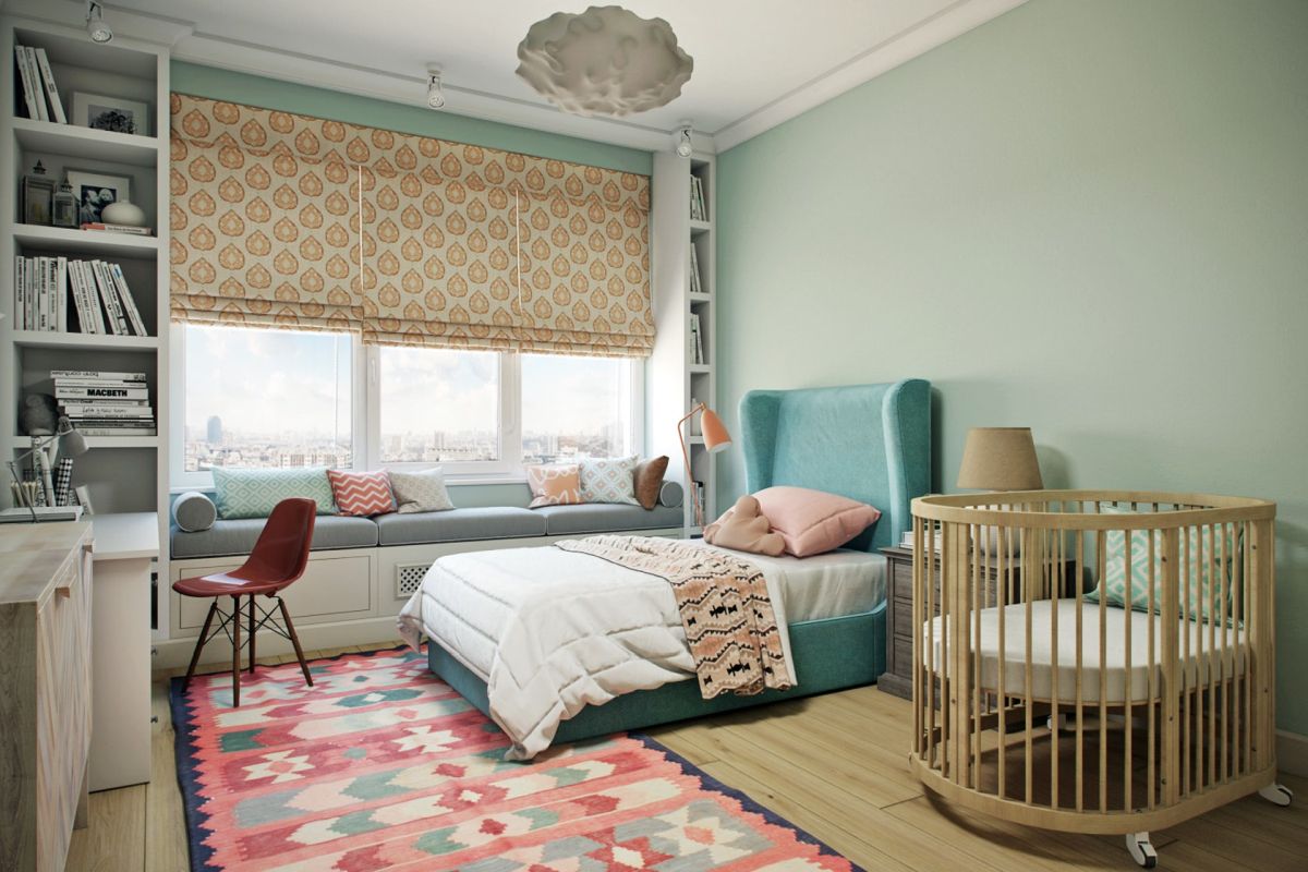 Beautiful mint green teenage room design