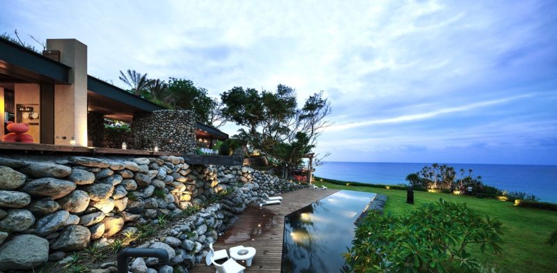 Beautiful tea house terrace