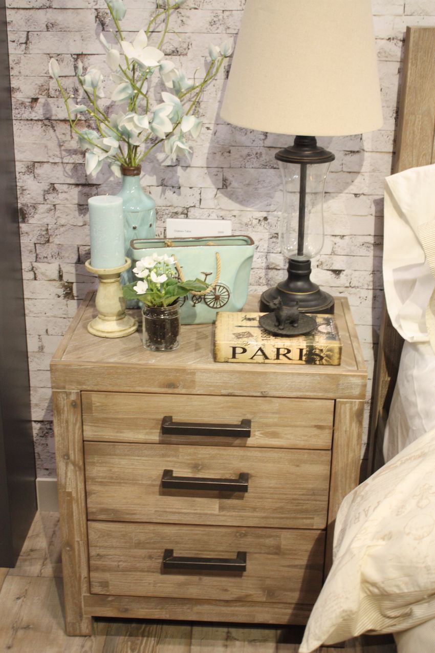Bed side table aqua color