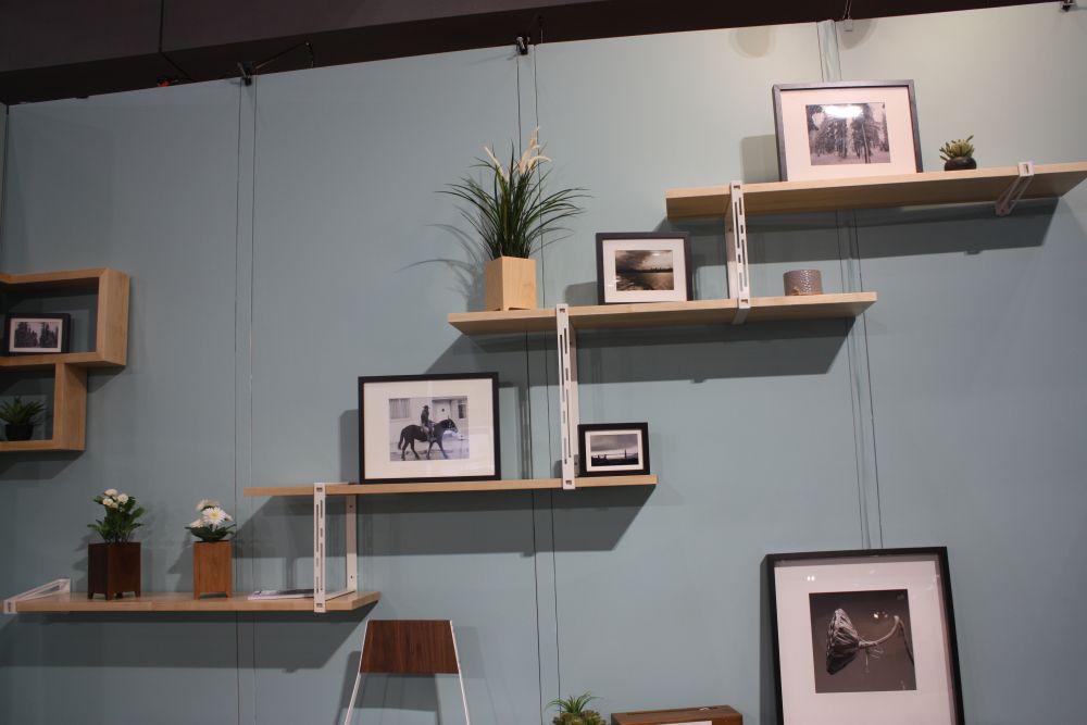 Bedroom storage with shelves