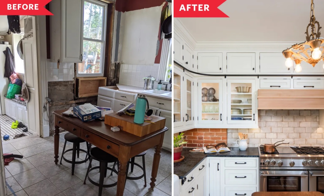 Install corner cabinets