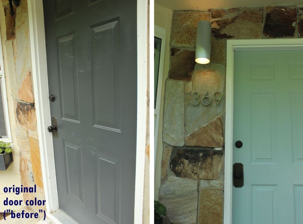 Before and after painting door