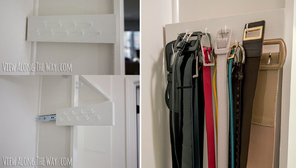 Belts organizer in closet