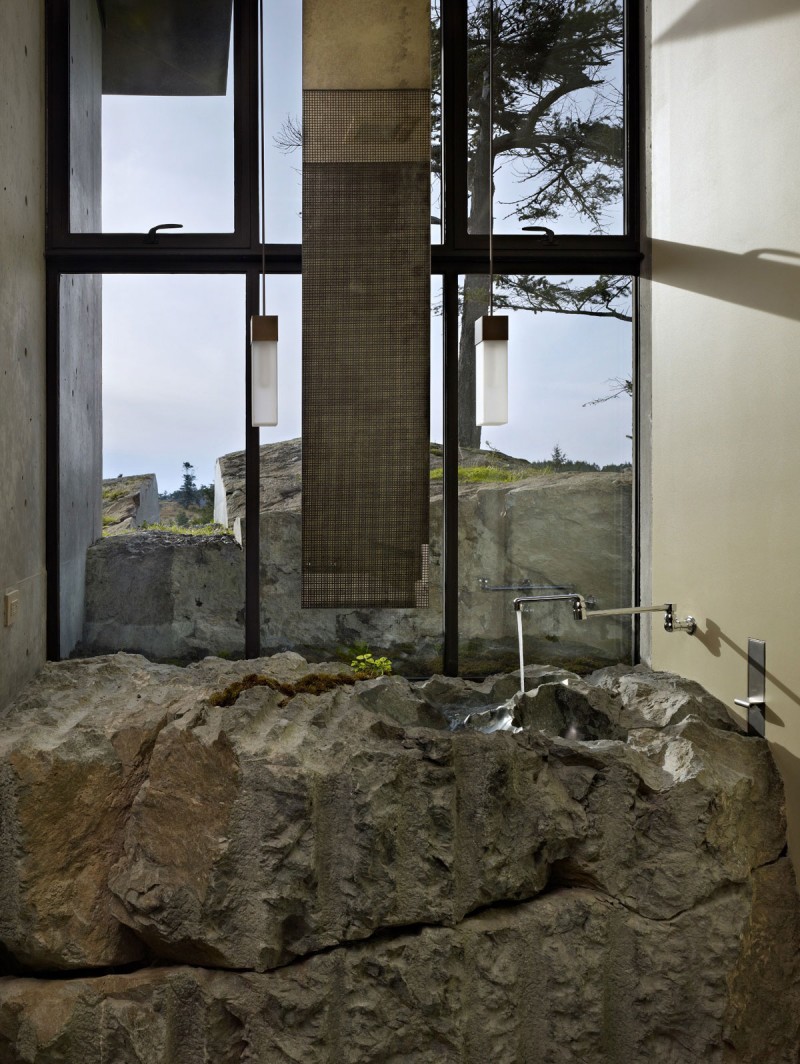 Big rocks wash basin The Pierre by Olson Kundig Architects