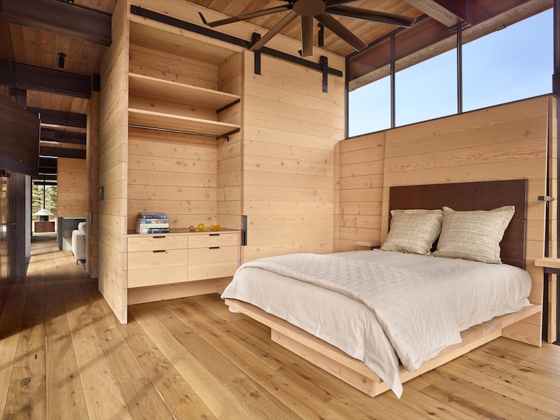 Bigwood residence bedroom wood decor