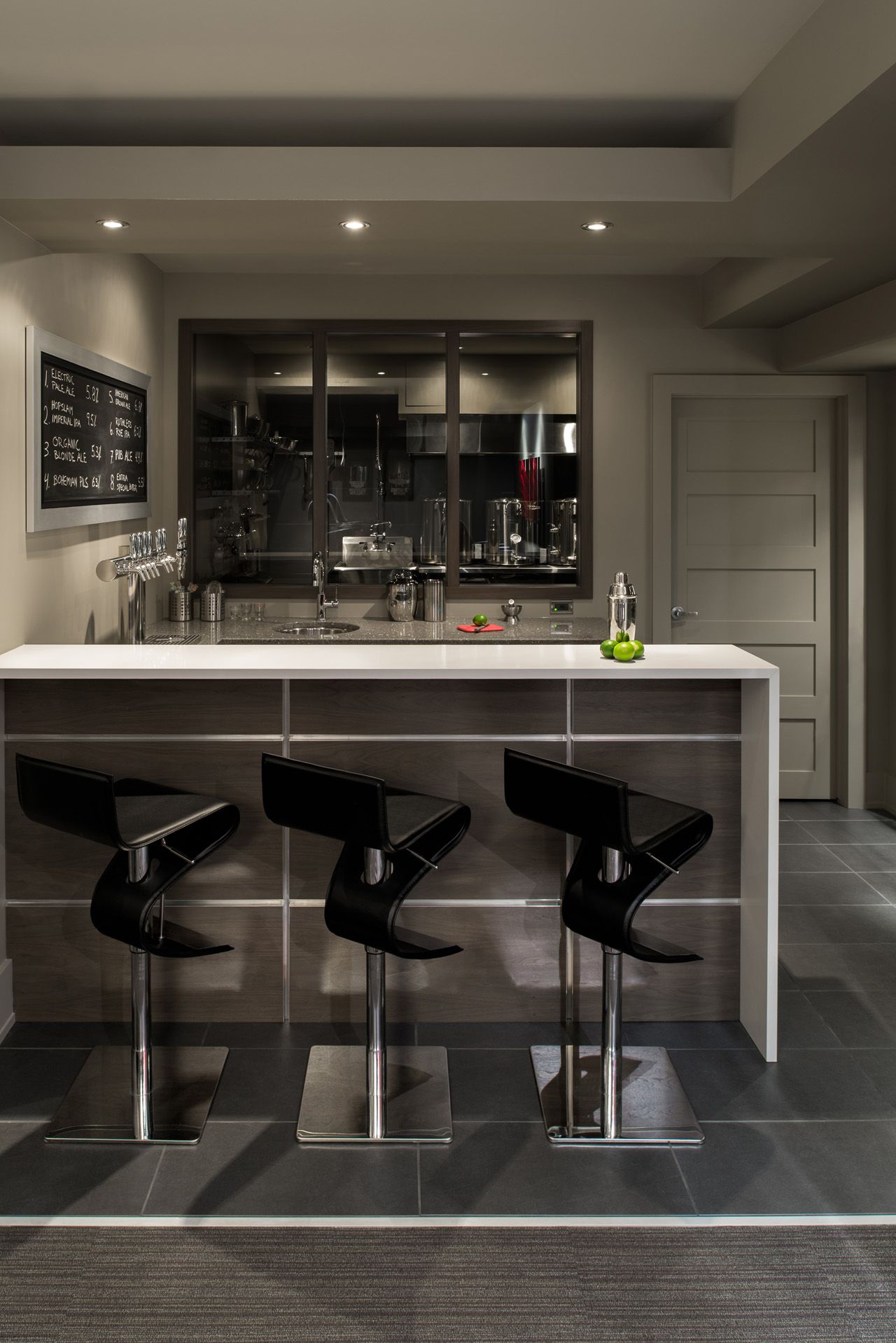 Black Portland stool