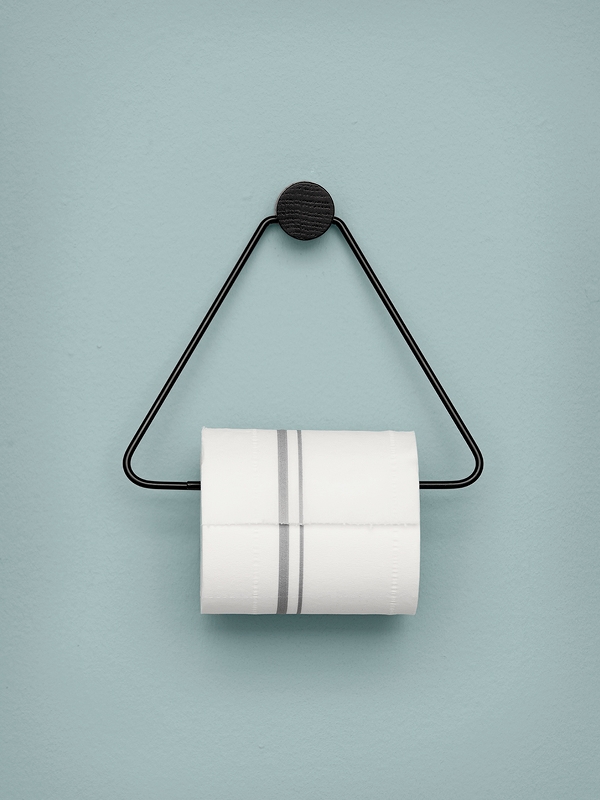 Black Toilet Paper Holder - Triangle Shape