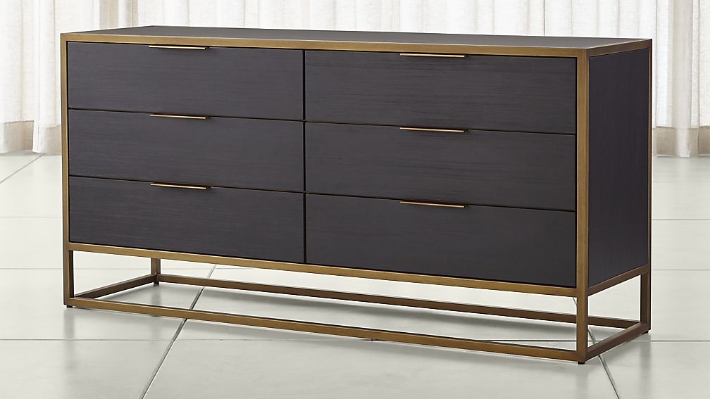 Black and gold metallic glint dresser