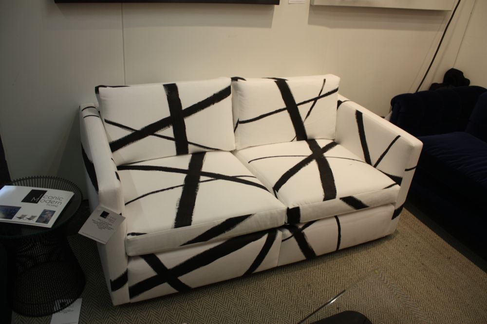 Black and white small couch