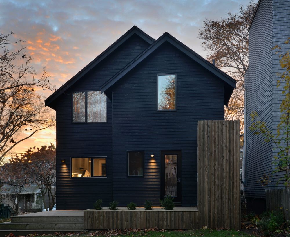 Black exterior Elm House - Canada