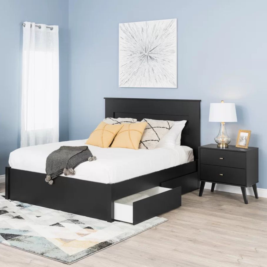 Black modern bedside tables