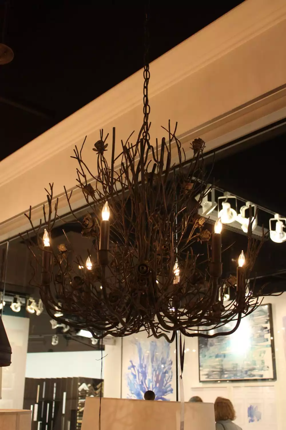 Black rustic chandelier