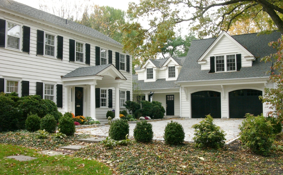 Black trims house exterior