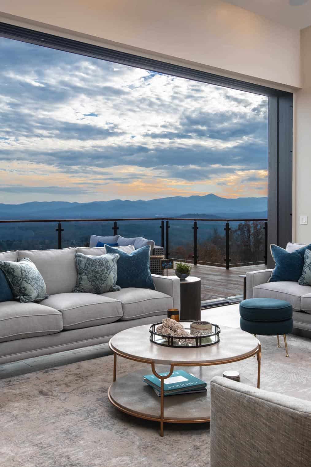 Blue Ridge Mountains Residence by Retro Fit Design in collaboration with Living Stone Design balustrade decor