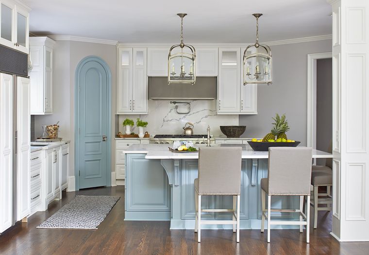 A kitchen island or bar can add more storage to this area
