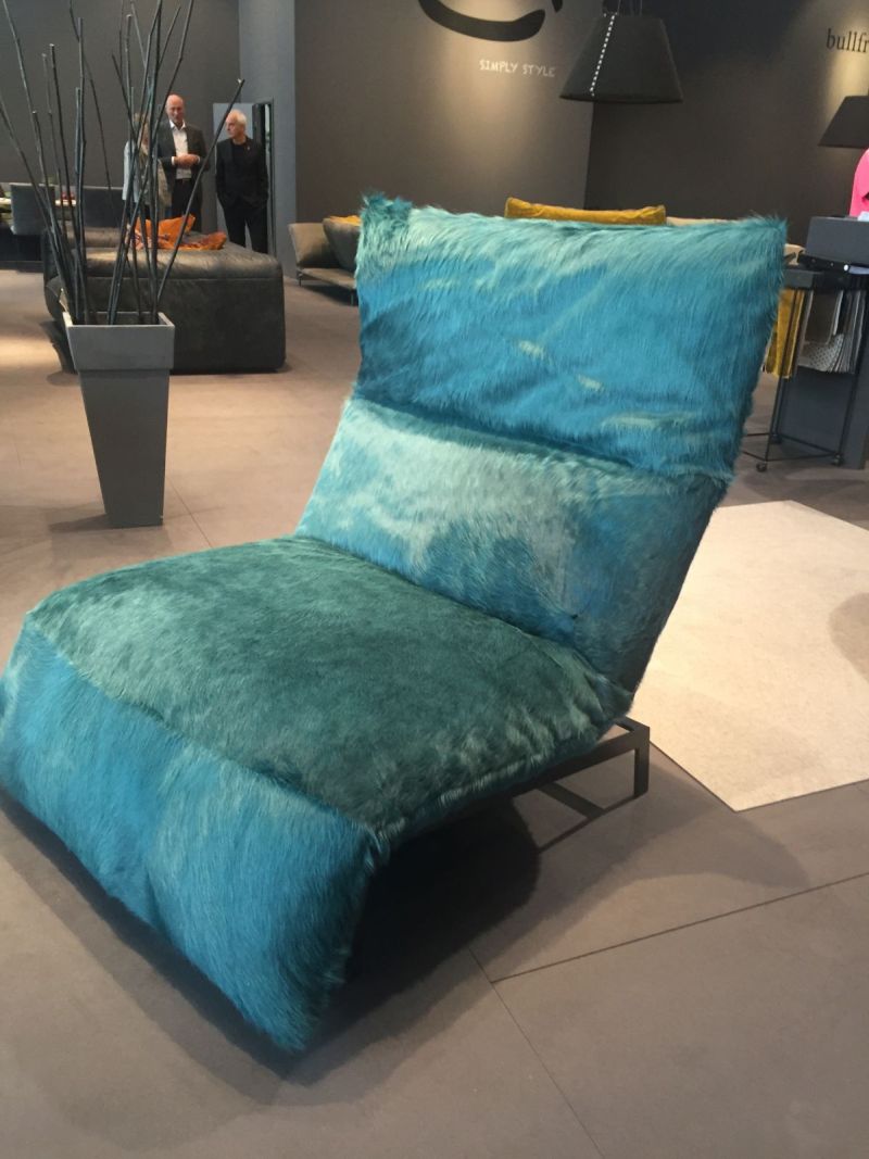 Blue pattern armchair