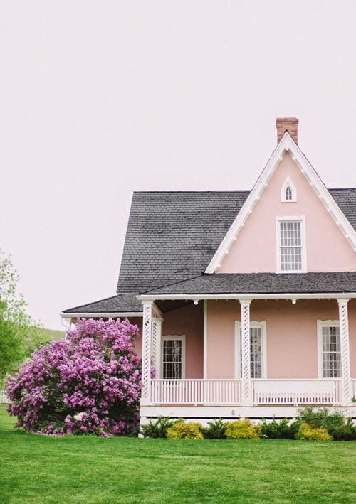 Blush pink house