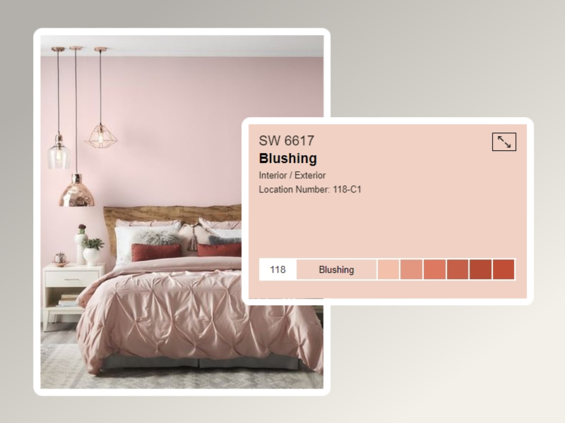 Blushing SW 6617 from Sherwin Williams.