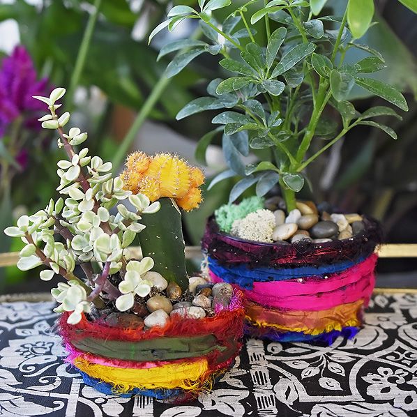 Boho chic planter DIY