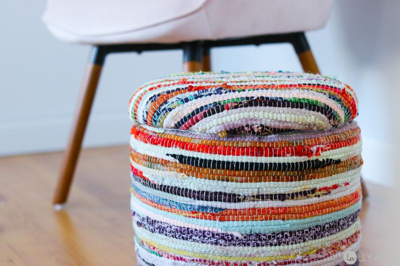 Boho storage and seating pouf