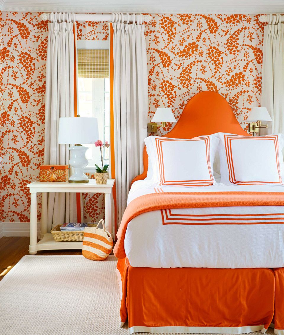 Bold Orange Bedroom