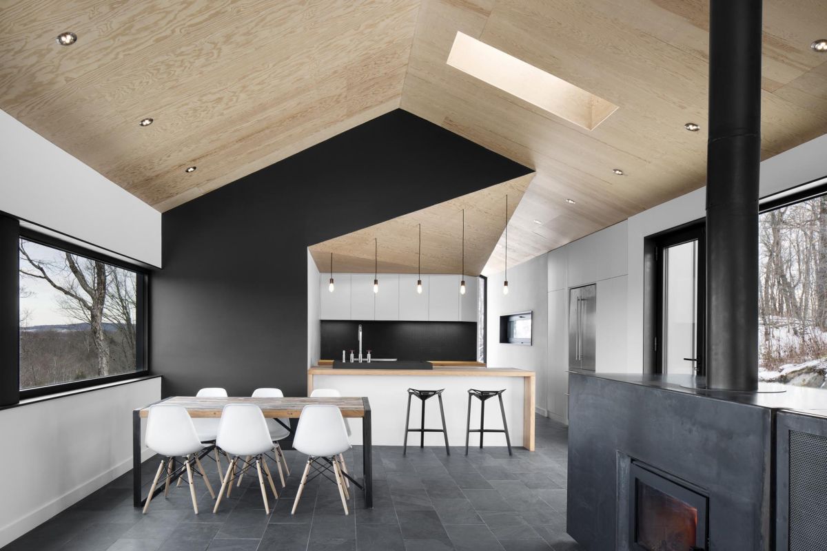 Bolton residence with a black accent kitchen