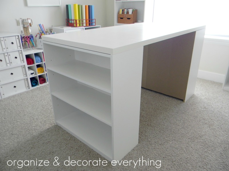 Bookcase craft table