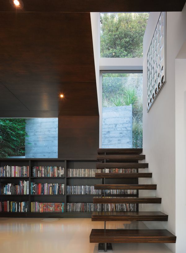 Bookshelves understairs