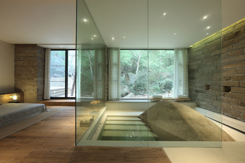 Boulder In This Bathroom - shower