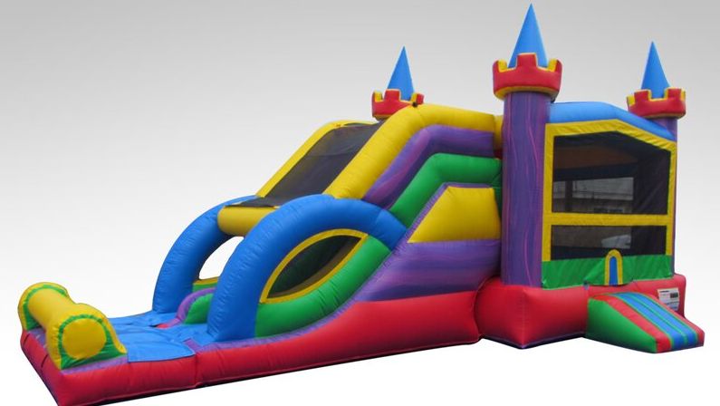 Bounce House with Water Slide and Air Blower Castle zone