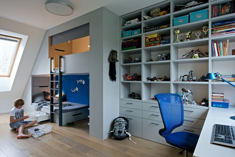 Boy’s Bedroom With A Loft Bed