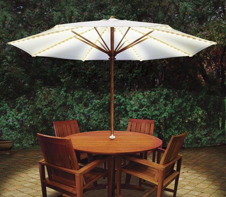 Brella Lights Patio Umbrella Lighting System With Power Pod with 6 Rib