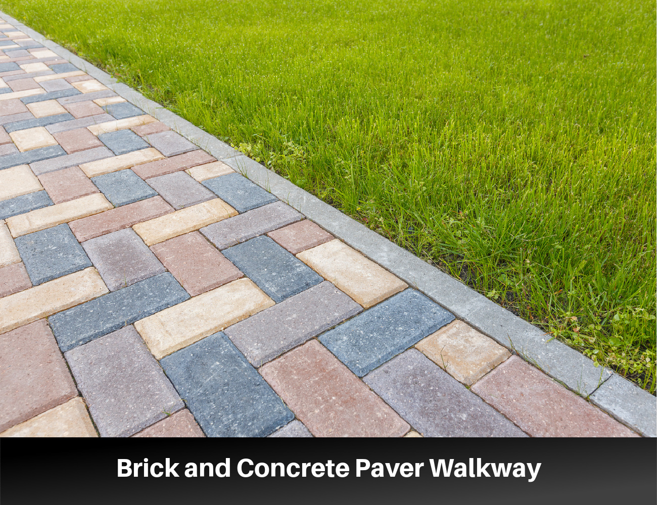 Brick and Concrete Paver Walkway