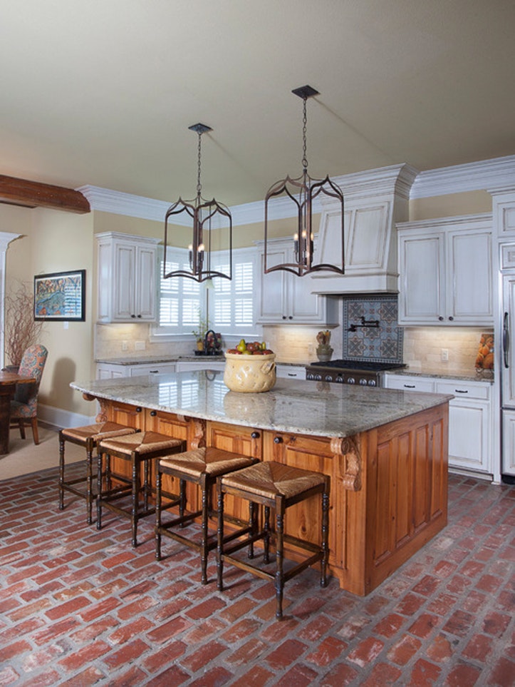 Brick kitchen floors