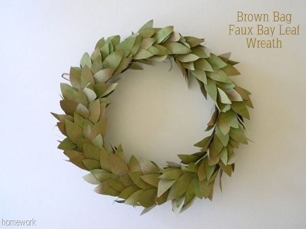 Brown Bag Wreath