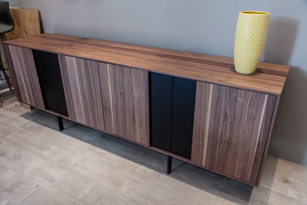 Brown wood sideboard storage