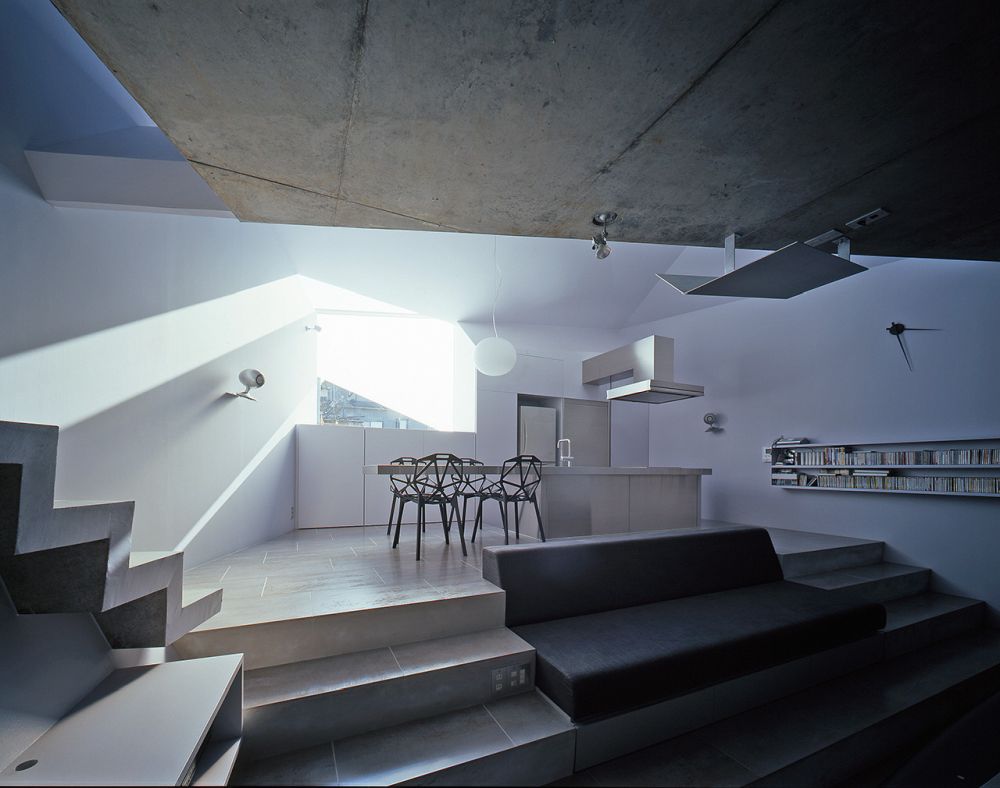 Brutal concrete Hall House 1 by ALPHAVILLE Architects - kitchen