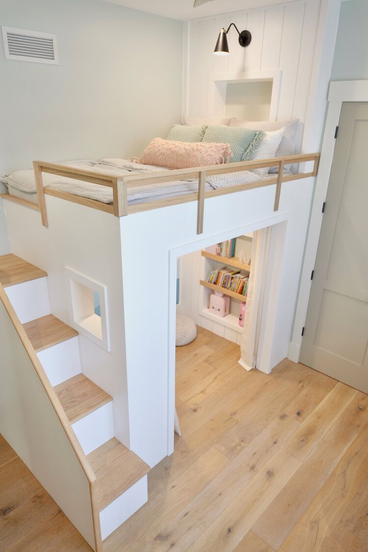 Built-In Loft Bed with Stairs