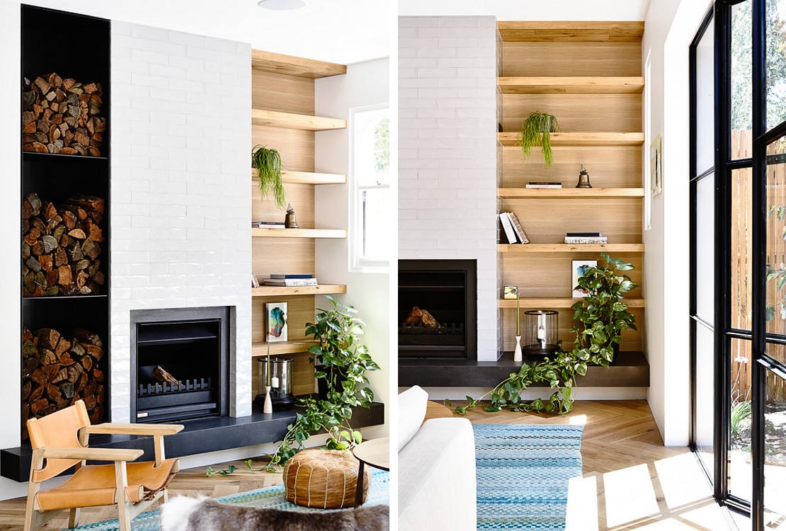 Built in shelves