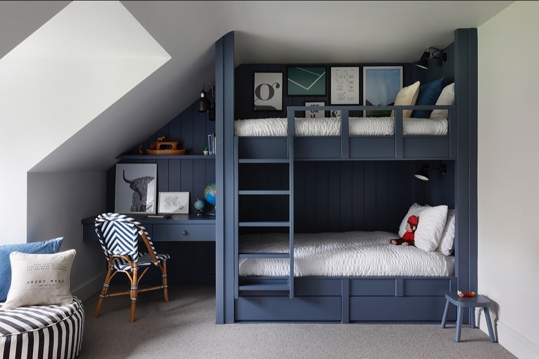 Bunk beds with a matching desk