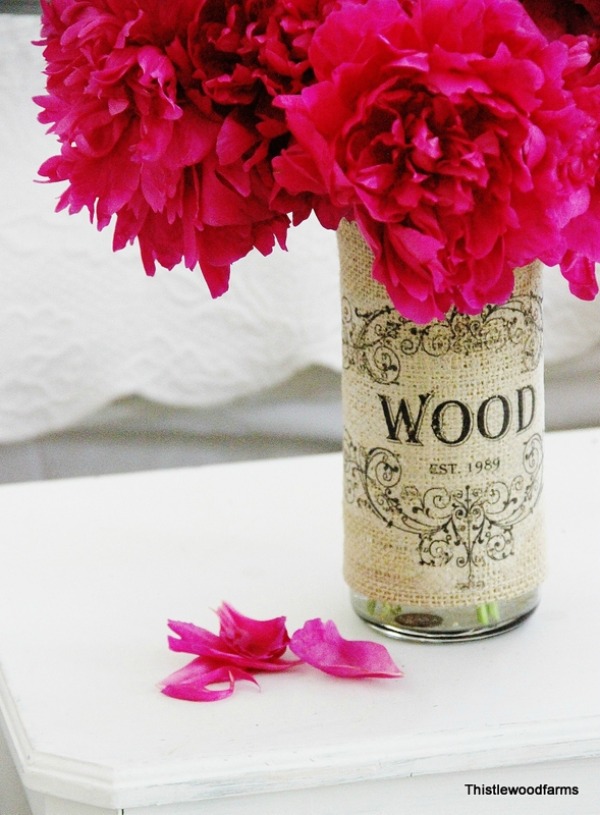 Burlap Vase